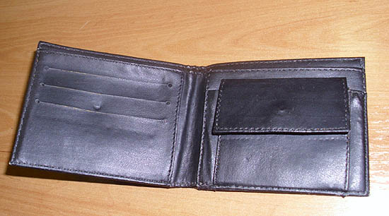 Lacná peňaženka - imitácia čiernej jemnej kože -- Gessner