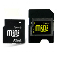 MP3 prehrávač do 5GB - A-DATA Mini SecureDigital card 1GB Speedy +adapter