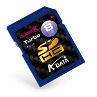 MP3 prehrávač do 5GB - A-data SecureDigital High Capacity card 8GB Class6