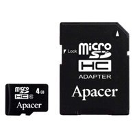 mikroSD karty (SecureDigital card) - Apacer Micro SecureDigital HC card 4GB class 6