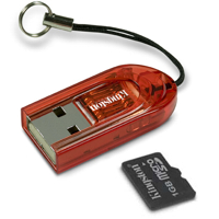 MP3 prehrávač do 5GB - KINGSTON MicroSD Card 2GB + USB reader