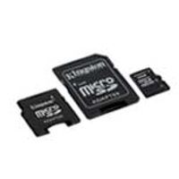 MP3 prehrávač do 5GB - KINGSTON MicroSD HC Card 4GB + 2 adapter