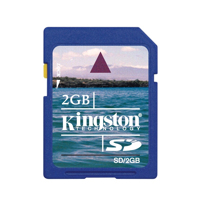 MP3 prehrávač do 5GB - KINGSTON SecureDigital card 2GB